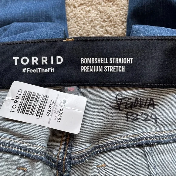 Torrid Women's Straight Leg Jeans - Blue - Picture 2 of 3